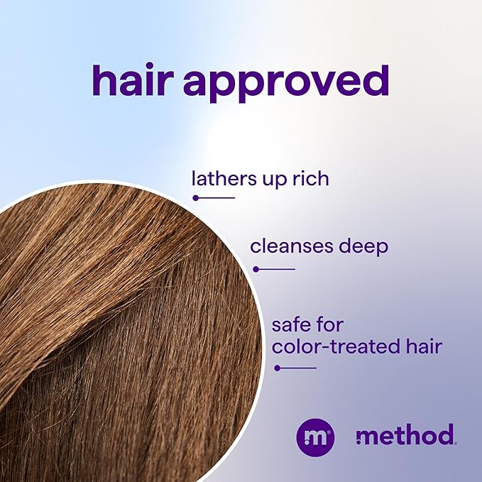 Method Moisturizing Shampoo, Simply Nourish - Instantly Hydrates and Revives Dry Hair, Safe for Color-Treated Hair - Sulfate Free, Paraben Free and Cruelty Free - 14 Fl Oz, Pack of 1