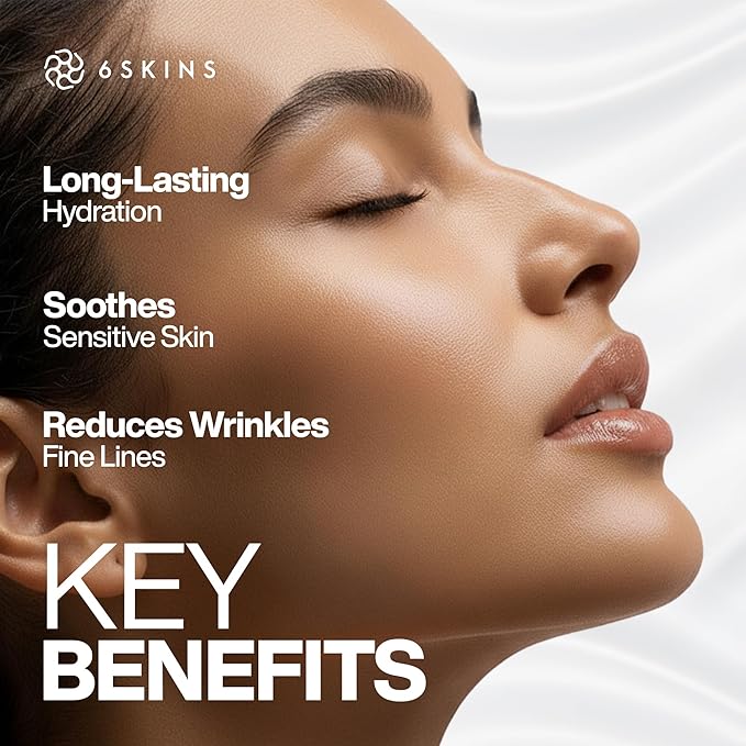 6SKINS® Face Moisturizer with Niacinamide & Ceramides - Korean Skin Care Facial Moisturizer For Skin Barrier Support & Pore Minimizer - Oil-Free Hydrating Face Gel For All Skin Types - 1.7oz