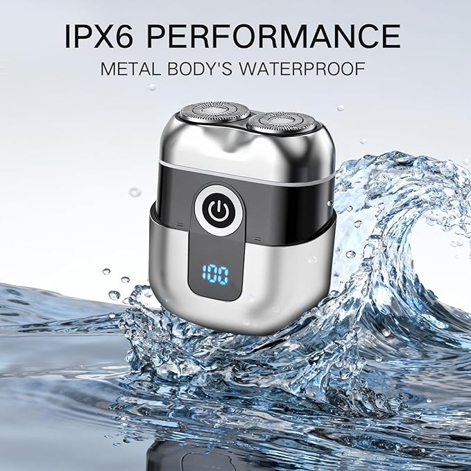 Electric Foil Shavers for Men, Mens Electric Razor Mini Shaver, Beard Trimmer for Men with Pop Up Trimmer,USB-C Fast Rechargeable - Lightweight Handheld Design for Travel & Home