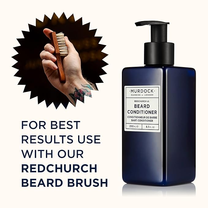Murdock London Beard Conditioner for Men – Mens Beard Care Softener & Moisturizer with Clean Label Formula – Reduces Itch, Tangles & Hydrates Skin – Sulfate-Free & Barber-Approved (8.5 fl. oz.)