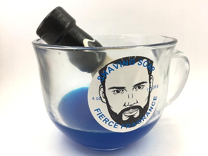 Shaving soap and brush set 4 oz Fierce Type fragrance