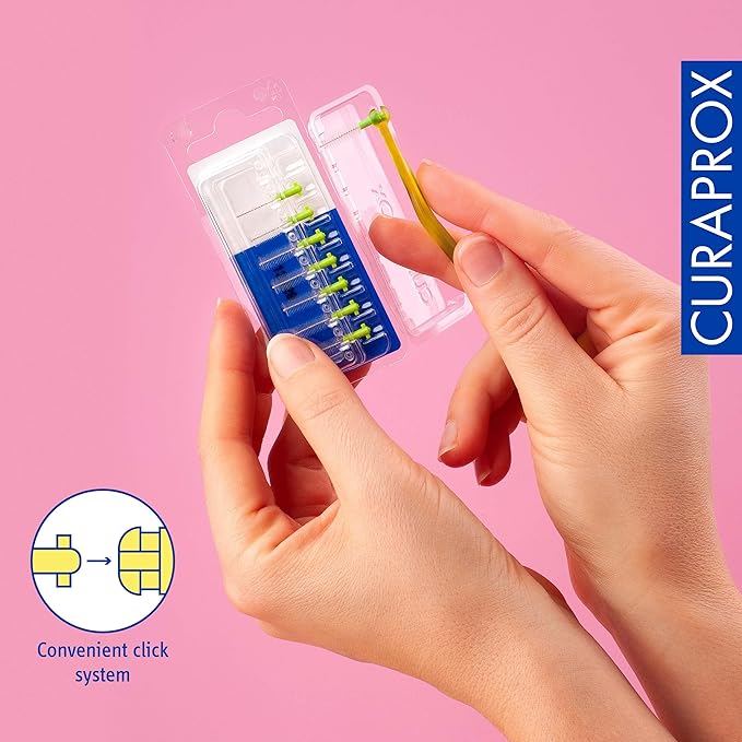 Curaprox Interdental Brush Refills CPS 011 Prime – ISO Size 3, Green | Ultra-Fine Filaments for Effective Cleaning of Narrow Spaces | 8-Pack | Swiss Made | English Packaging