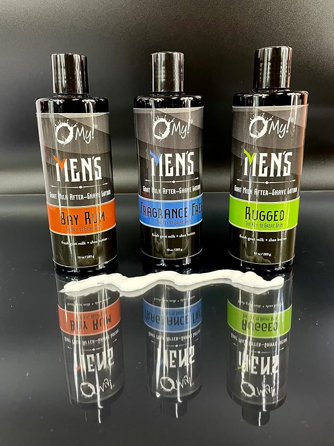 O My! Goat Milk After Shave Lotion 2oz | Made with Farm-Fresh Goat Milk | Shea Butter and Vit E | Free of Parabens & More | Handcrafted in USA