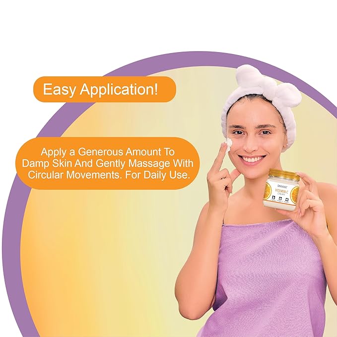 DR.RASHEL Vitamin C Cream For Men & Women With Goodness Of Orange Extract & Glycerin Hydrating & Moisturizing Facial Cream Soothing & Cleansing Facial Cream For All Skin Types - 380 ml / 12.84 Fl Oz