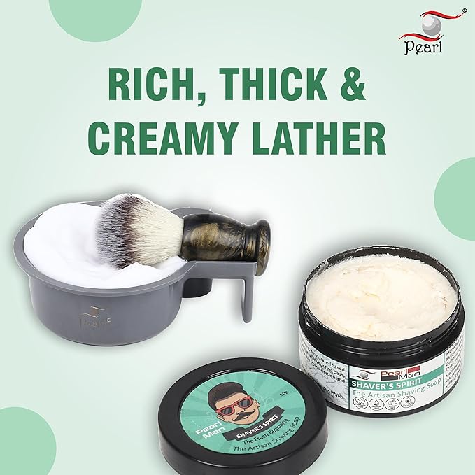 Pearl Shaving The Artisan Shaving Soap Shavers Spirit- Shave Soap for Men Smoothest Wet Shave Creates Perfect Lather -Moisturizes and Protects Skin