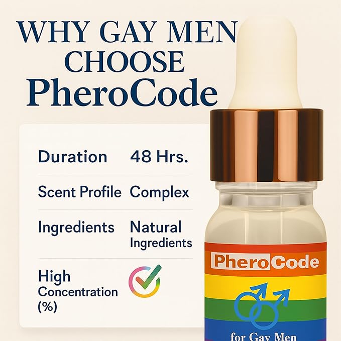 PheroCode Extra Strong Pheromone Cologne Perfume Body Oil for Gay Men Feromonas - Gay Male Fragrance Original Essential Perfume Best Gift for Him For Men 0.17 fl. Oz