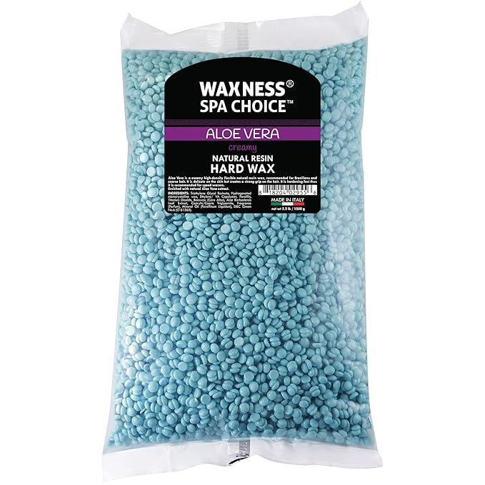 Waxness Spa Choice Aloe Vera Hard Wax Beads 2.2 lb / 1 kg Pack of 2