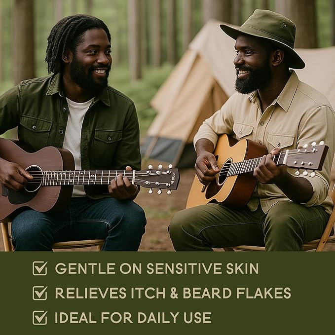 Beard Balm for Black Men: Beard Butter w/Biotin & Shea Butter, Hydrates Smoothens Softens & Thickens Facial Hair, Natural Ingredients for All (1 oz (Pack of 2), Rosemary & Coconut Oil)