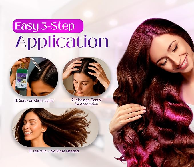Biotin & Ginger Hair Growth Dropper – Professional Hair Serum for Weak or Brittle Hair – Sulfate-Free Hair Treatment with Collagen & Natural Extracts – 120ml Dropper Bottle