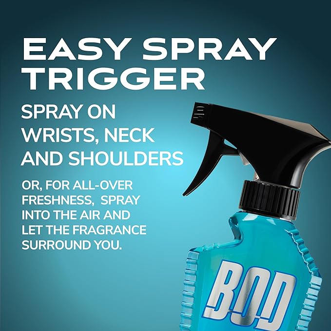 BOD man Blue Surf Body Spray 8 Fl Oz and Fresh Guy Body Spray 8 oz Men's Fragrances