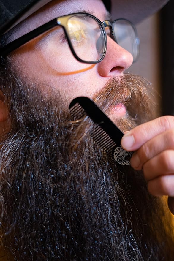 THE VINTAGE GROOMING CO. Death Grip Extra Strong Mustache Wax, Night Fury Mustache Wax Remover Oil, and Comb Set