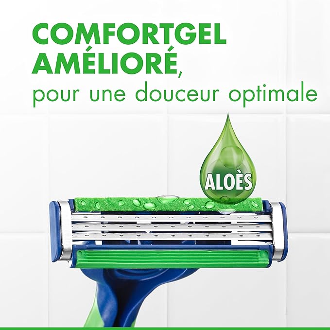 Gillette Sensor3 Sensitive Men's Disposable Razor, 12 Razors