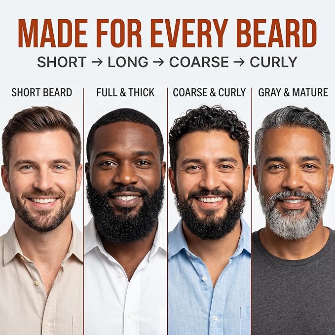 Biotin Beard Conditioner & Softener for Men – with Aloe Vera & Collagen, Moisturizing Cream for Coarse Dry Hair, Beard and Skin – Sandalwood Scent Care Leave In Conditioner Alternative (16 Fl Oz)