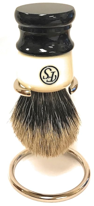 Top Badger Shaving Brush- FS Stripey- Knot Size 24mm - Comes with Free Stand