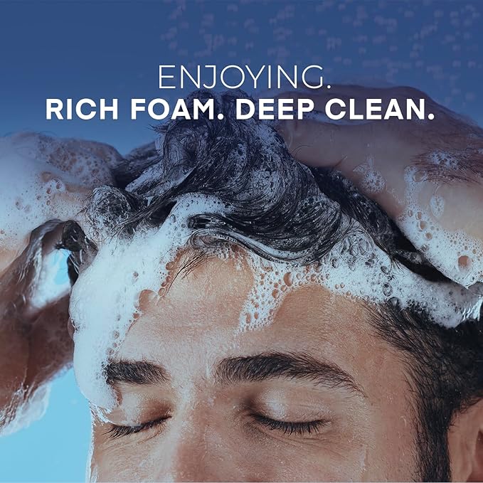 Biotin Hair Growth Shampoo for Men: Thickening & Strengthening Formula for Hair Loss & Thinning Hair, DHT-Blocking Root Activator with Biotin, Caffeine & Tea Tree Oil, 2-Pack (400ML Each)
