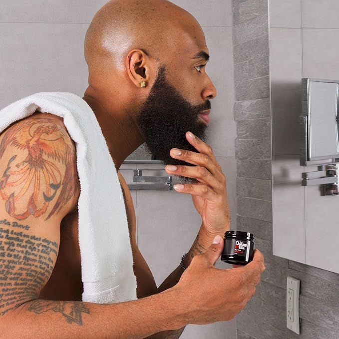 Urban Edge That Beard Butter for Black Men & All Beard Types – Anti-Itch Beard Moisturizer & Softener with Shea Butter & Argan Oil – Beard Balm & Cream Conditioner Alternative – Red Hook Scent – 2 oz