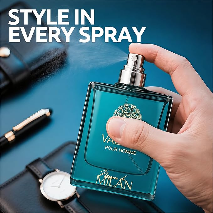 Men's Cologne Gift Set of 4(MilanValian&VintageH&GuiltB&LionBlu) - 3.4 Fl Oz Each | Vanilla Bourbon, Leather & Amber Floral Fragrance | Luxury Eau de Toilette Quartet