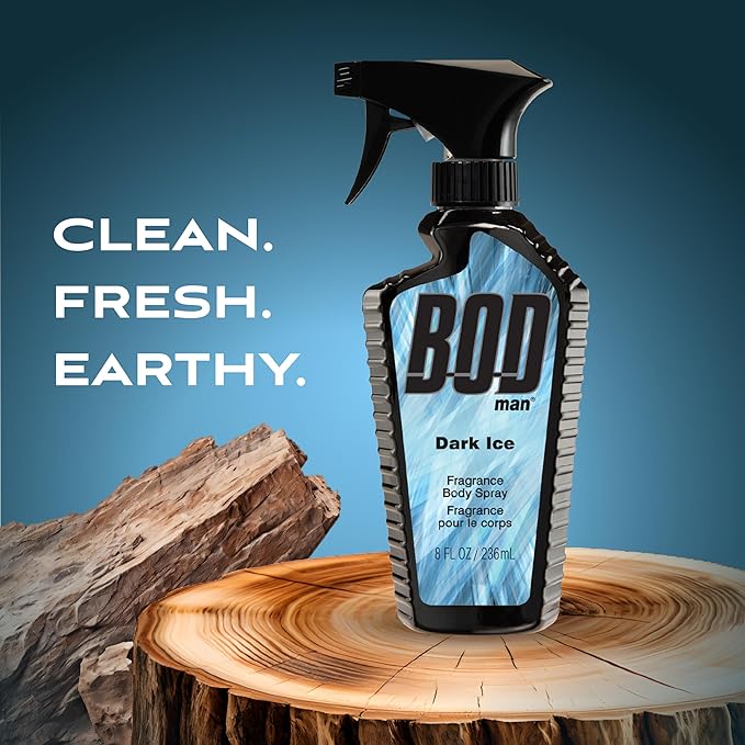 BOD man Dark Ice & Fresh Guy Body Sprays, 8 Fluid Ounce Each