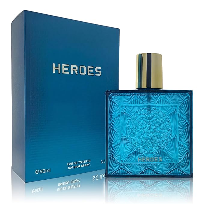 Men’s Cologne Heroes Original Natural Spray Eau De Toilette,Long-Lasting Scent Perfume for Men Elegant Bottle - Great Holiday Gift, 3.4 Fl Oz/100 Ml