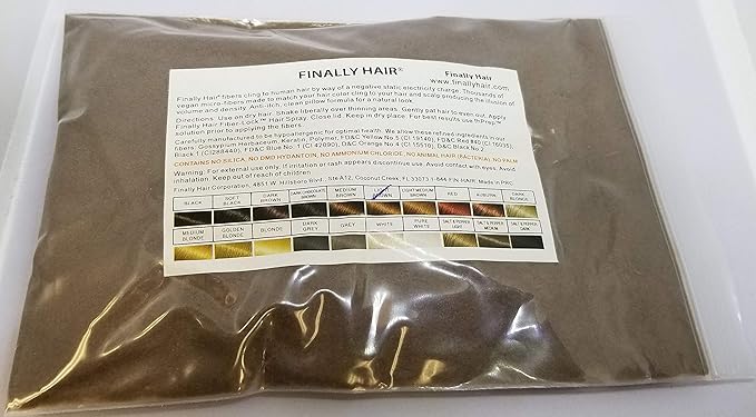 Hair Building Fibers 57 Grams. Highest Grade Refill That You Can Use for Your Bottles From Competitors Like Toppik?, Xfusion?, Miracle Hair? (Light Brown)