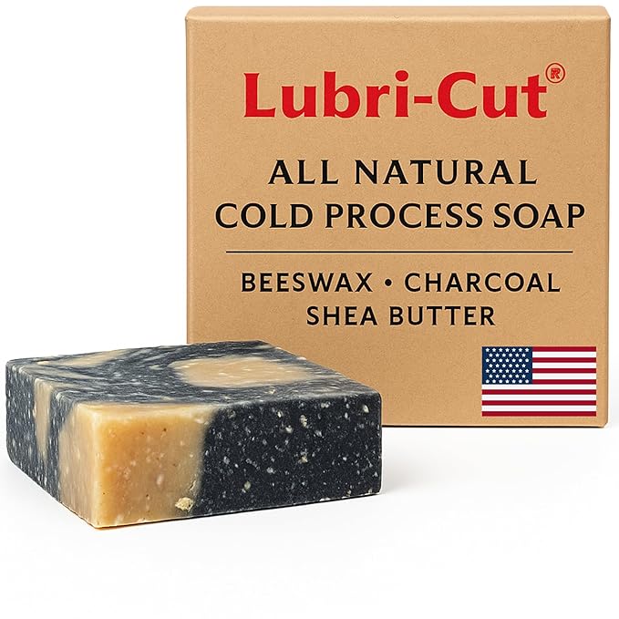 Natural Soap Bar with Beeswax, Charcoal & Shea Butter - Made in USA | Cold Process All Natural Soap Bar for Face, Body & Hands | Deep Cleansing Bar Soap with Coconut for Gentle, Moisturizing Care