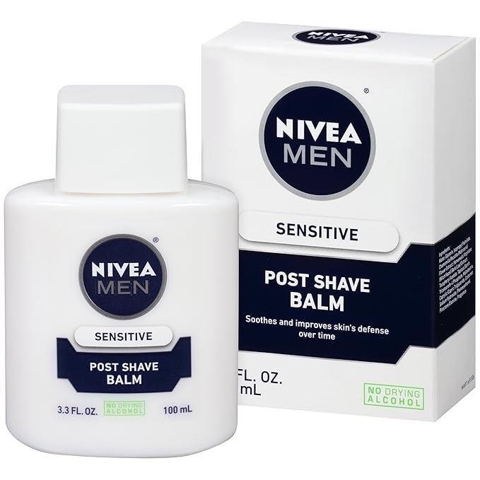 Nivea Men Sensitive Post Shave Balm - Soothes And Moisturizes Skin After Shaving - 3.3 Fl. Oz. Bottle