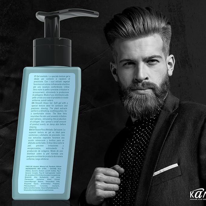Människan Smooth Shave Gel, 150ml - Soft, Transparent Gel with Plant Extracts for a Comfortable, Precision Shave