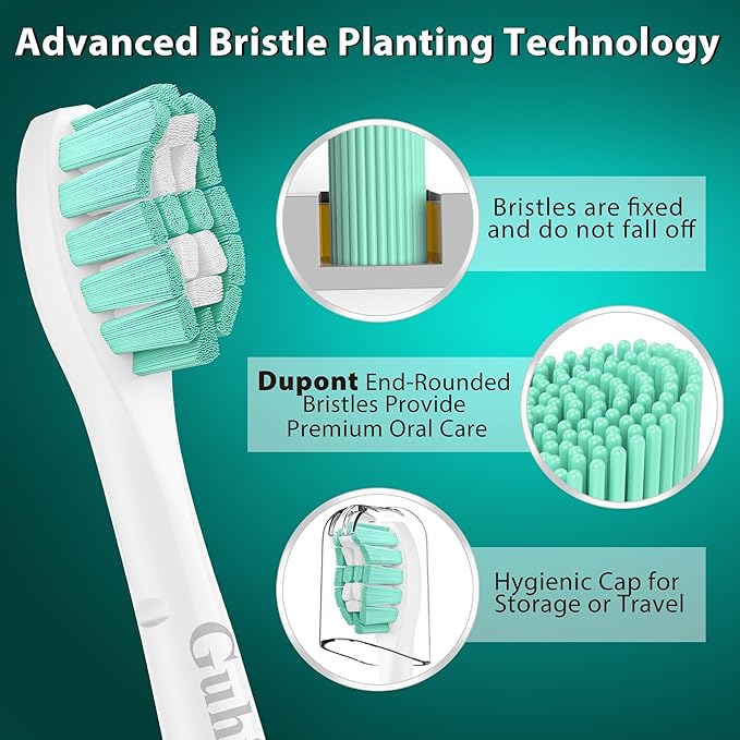 Toothbrush Heads for Philips Sonicare Replacement Heads, Replacement Brush Head Compatible with Phillips Sonicare Click-on 4100 5100 Electric Toothbrush, 10 Pack
