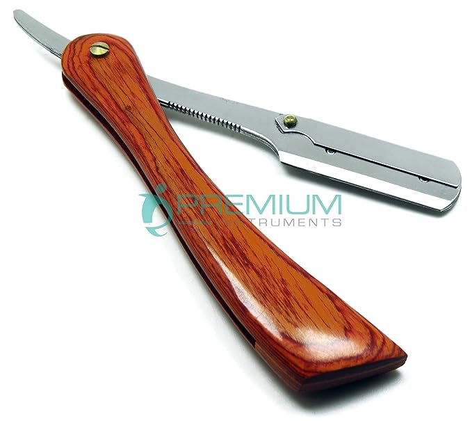 Polished Fine Wooden Handle Straight Shaving Barber Razors (Limited Edition)