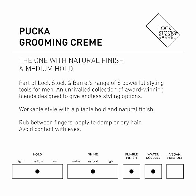 Lock Stock & Barrel Pucka Grooming Creme For Men 100 g