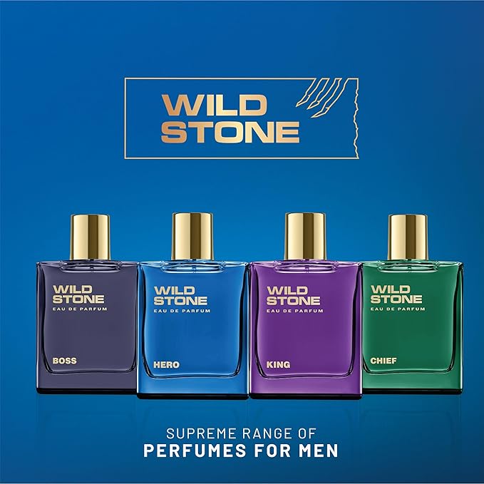 Wild Stone Hero Eau De Parfum | 3.38oz,100 ml | Luxury EDP Perfume for Men | Intense Long Lasting Premium Fragrance | Woody & Warm Spicy Notes | 100% Liquid Scent | Best Perfume for Gifting