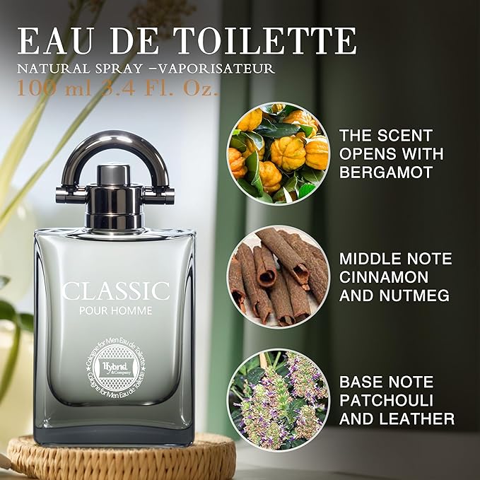 Hybrid & Company Men's 4 Pcs Classic France Pour Homme Greet Adventure Eau De Toilette Perfume