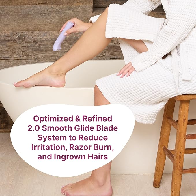 HAPPY CURVES Smoothie 2.0 Bikini Trimmer - Electric Razor for Women, Waterproof Hair Groomer with Adjustable Guards, Personal Shaver for Pubic Hair, Ladies Intimate Shaver and Body Trimmer (Mango)
