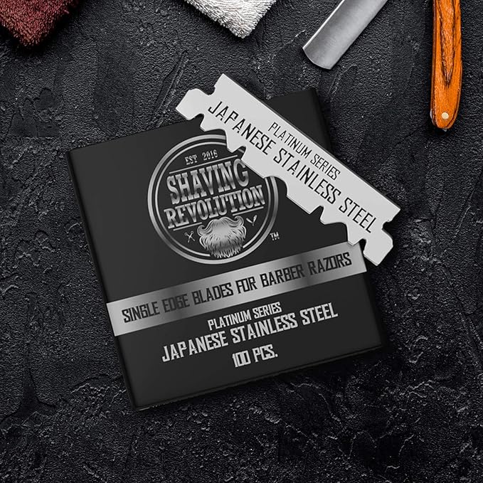Barber Single Edge Razor Blades - 100 Count Stainless Steel