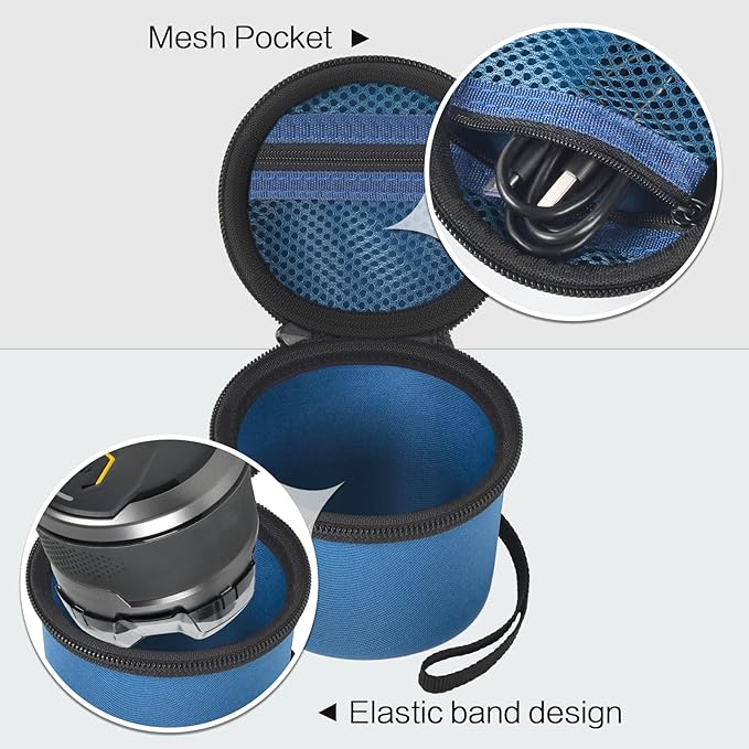 Head Shaver Case Compatible with for Microtouch/for SOLIMPIA/for Tustaw Men Shavers, Travel Electric Razor Storage Box with Zippered Mesh Pocket for Grooming Kit (Bag Only)