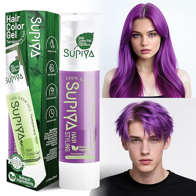 Temporary Hair Color - Washable Hair Wax for Men and Women, All-Day Hold Disposable Hair Wax for Party, Cosplay & Daily (Velet Color #69)