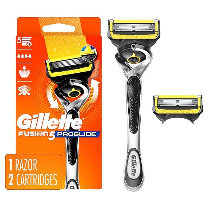 Gillette ProGlide Shield Razor for Men, Handle + 2 Blade Refills