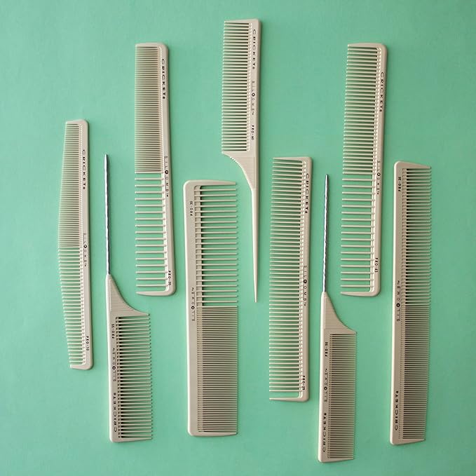 Cricket Silkomb Pro-25 Multi Purpose Hair Cutting Comb - Silicone-Injected, Seamless Teeth with Dual Tooth Pattern for Precision Cutting, Styling, Ideal for All Hair Types