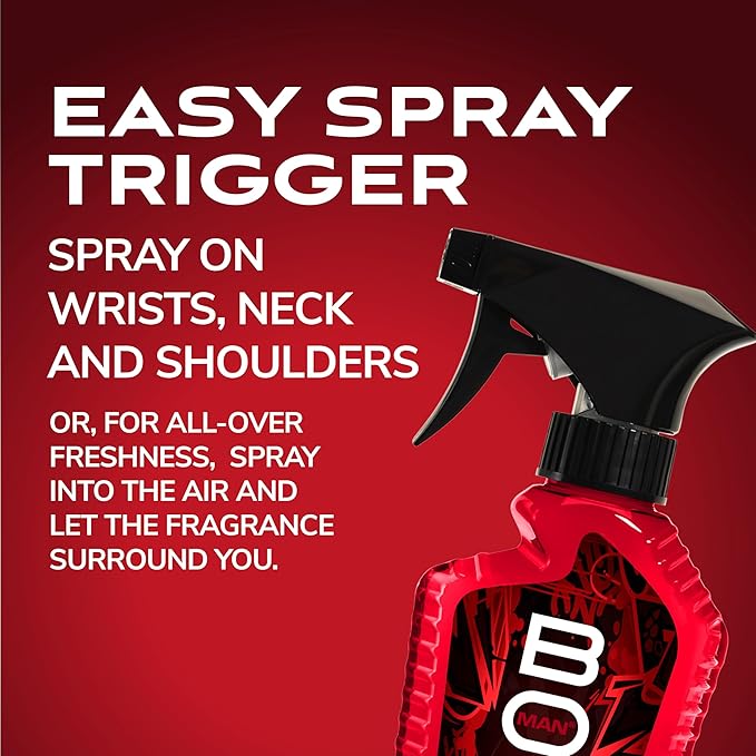 BOD man Fragrance Body Spray, Most Wanted, 8 fl oz (Pack of 2)