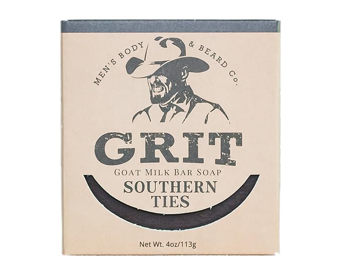 GRIT Goat Milk Soap Bar Southern Ties | Dye-Free Soap Bar | Enriched with Nourishing Goat Milk | 4 oz