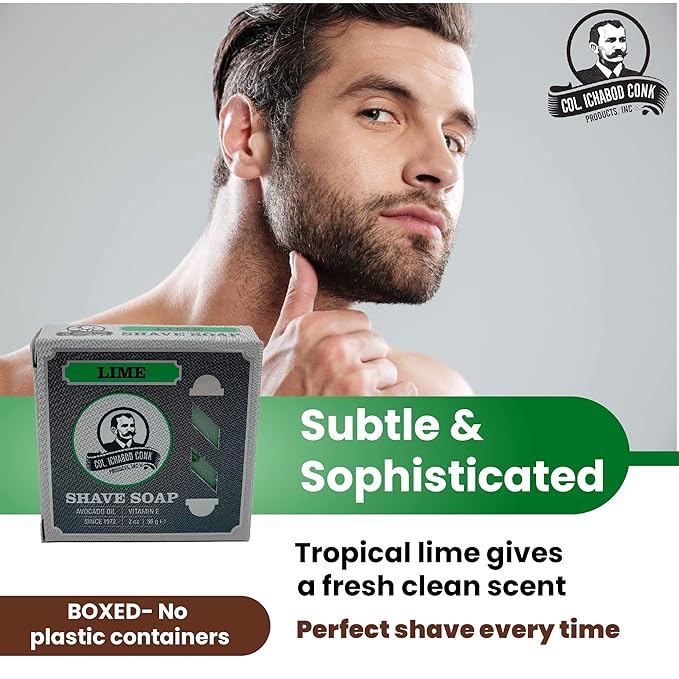 COL CONK LIME GLYCERINE SHAVE SOAP