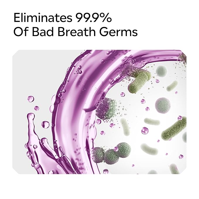 Listerine Total Care Intense Anticavity Fluoride Mouthwash, 6 Benefits in 1 Oral Rinse Helps Kill 99% of Bad Breath Germs, Prevents Cavities, Provides 360 Clean*, ADA-Accepted, Intense Mint, 250 mL