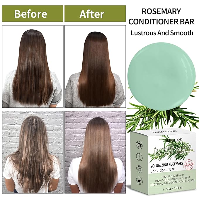 2 Pack Rosemary Shampoo Conditoner Bar Set,Thinning Hair-Volume Shampoo & Conditioner Bar for Men and Women,Hair Thickening & Regrowth Treatment,Hair Growth Soap for Anti-Hair Loss