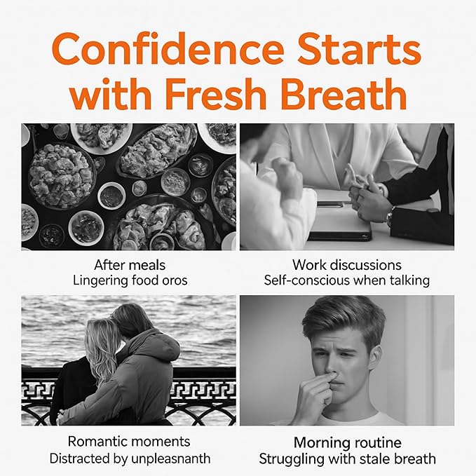 Smart Electric Oral Spray, Portable Electric Breath Spray & Rechargeable Mouth Spray with 4 Pods (2 Flavors: Lychee & Cucumber), Instant Fresh Breath in 3s, Alcohol& Sugar Free (Green)