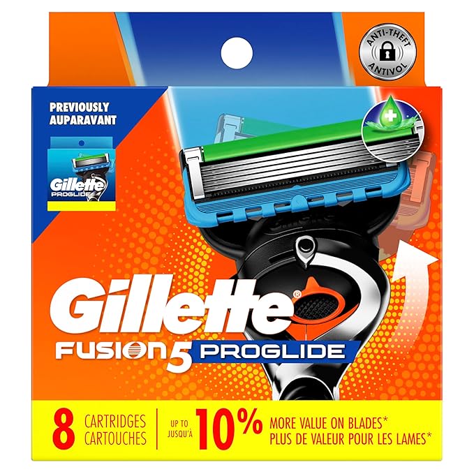 Gillette ProGlide Razor Refills for Men, 8 Razor Blade Refills