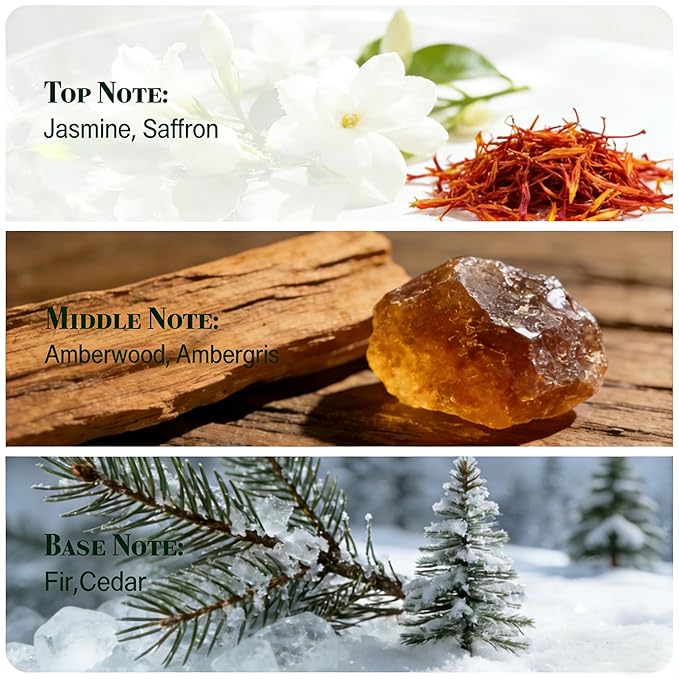 Saffron Amberwood 1.76 Fl Oz (50ml) - Eau de Parfum - Inspired by B.accarat R.ouge 540 Fragrance with Floral Woody Fragrance- Unisex Perfume Spray