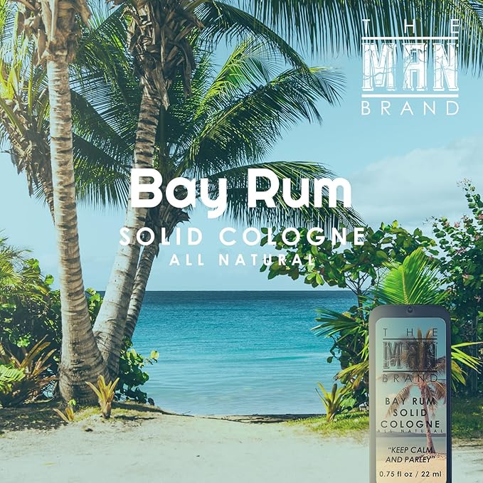 Bay Rum Solid Cologne - Natural Men's Bay Rum Cologne - Redefined men's fragrance Bay Rum Wax Cologne, Bay Rum Travel Size Cologne for men - Bay Rum Solid Cologne for men (3/4 oz (Pack of 1), Bay Rum)