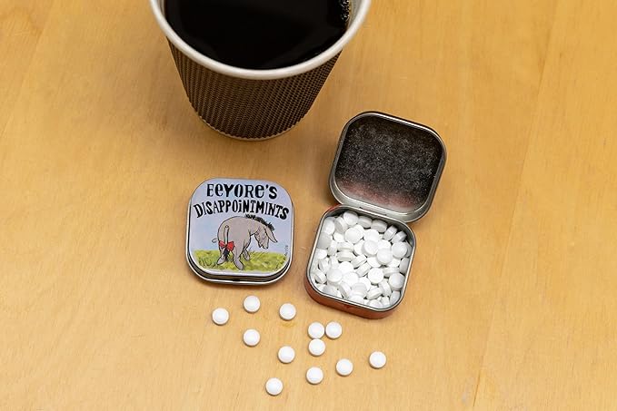 The Unemployed Philosophers Guild Eeyore's Disappointmints Breath Mints - Eeyore from Winnie the Pooh Themed Spearmints, 1 Tin, Net Wt .4oz (12g)