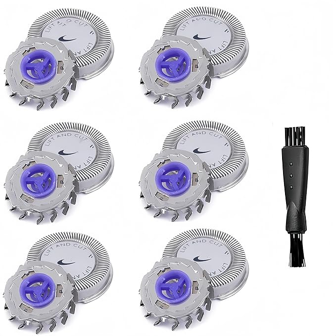 6-Pack HQ56 Replacement Shaver Heads Compatible with Philipss Norelco hq56 Replacement Heads HQ5625 HQ380 HQ489 HQ6863 hq5810 isoseries Razor Shaving Heads Blade