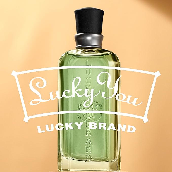 Lucky Brand Lucky You Cologne Spray for Men, Day or Night Casual Scent with Bamboo Stem Fragrance Notes, 3.4 fl oz